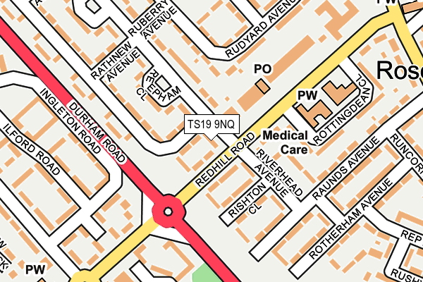 TS19 9NQ map - OS OpenMap – Local (Ordnance Survey) TS19 9NQ map - OS OpenMap – Local (Ordnance Survey)
