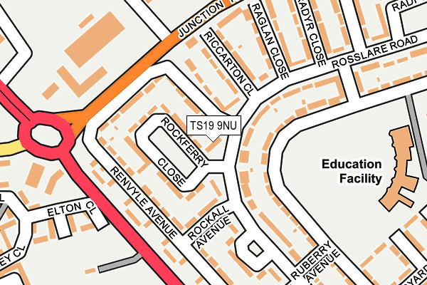 TS19 9NU map - OS OpenMap – Local (Ordnance Survey) TS19 9NU map - OS OpenMap – Local (Ordnance Survey)