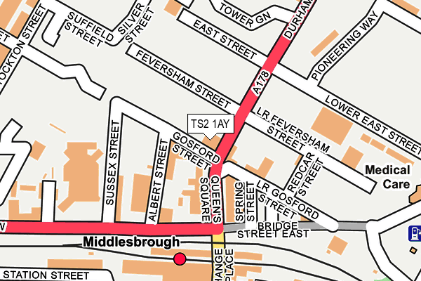 TS2 1AY map - OS OpenMap – Local (Ordnance Survey) TS2 1AY map - OS OpenMap – Local (Ordnance Survey)