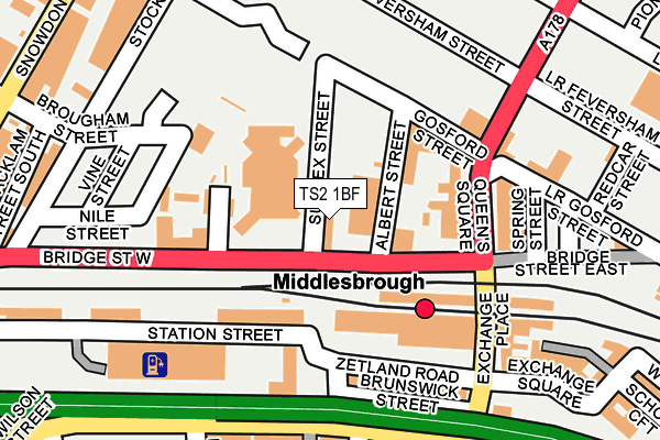 TS2 1BF map - OS OpenMap – Local (Ordnance Survey) TS2 1BF map - OS OpenMap – Local (Ordnance Survey)