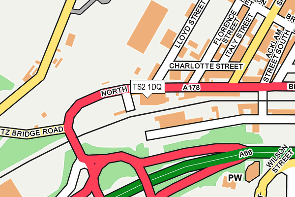 TS2 1DQ map - OS OpenMap – Local (Ordnance Survey) TS2 1DQ map - OS OpenMap – Local (Ordnance Survey)