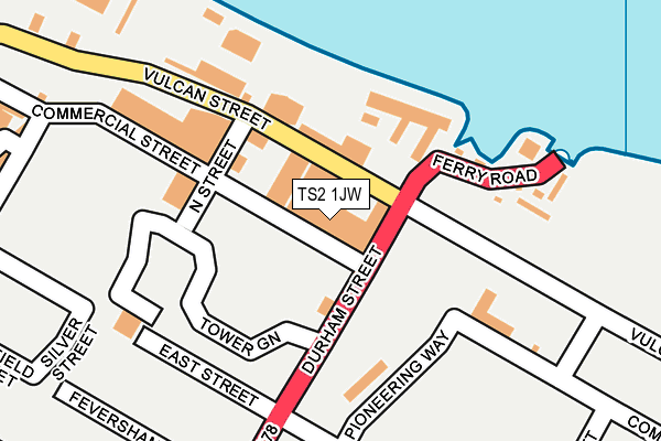 TS2 1JW map - OS OpenMap – Local (Ordnance Survey) TS2 1JW map - OS OpenMap – Local (Ordnance Survey)