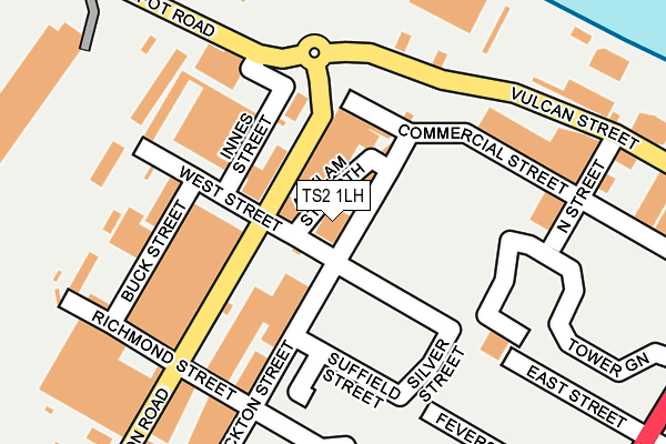 TS2 1LH map - OS OpenMap – Local (Ordnance Survey) TS2 1LH map - OS OpenMap – Local (Ordnance Survey)
