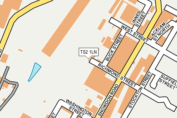 TS2 1LN map - OS OpenMap – Local (Ordnance Survey) TS2 1LN map - OS OpenMap – Local (Ordnance Survey)