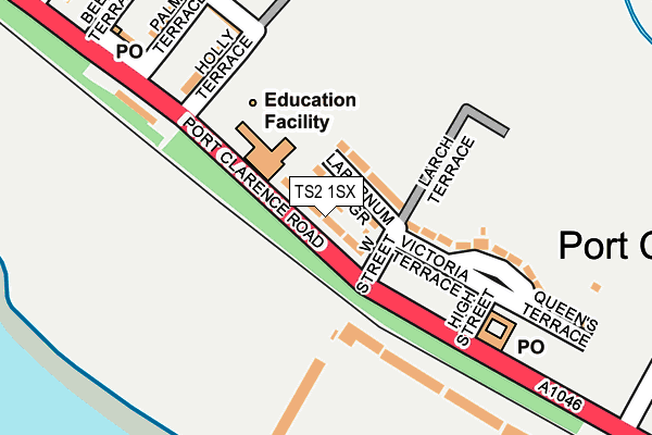 TS2 1SX map - OS OpenMap – Local (Ordnance Survey) TS2 1SX map - OS OpenMap – Local (Ordnance Survey)