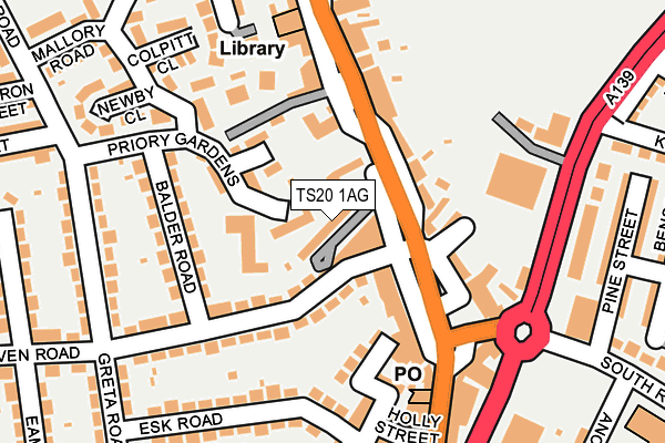 TS20 1AG map - OS OpenMap – Local (Ordnance Survey) TS20 1AG map - OS OpenMap – Local (Ordnance Survey)