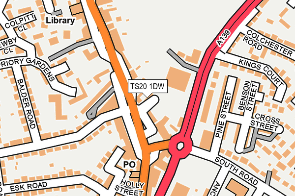 TS20 1DW map - OS OpenMap – Local (Ordnance Survey) TS20 1DW map - OS OpenMap – Local (Ordnance Survey)