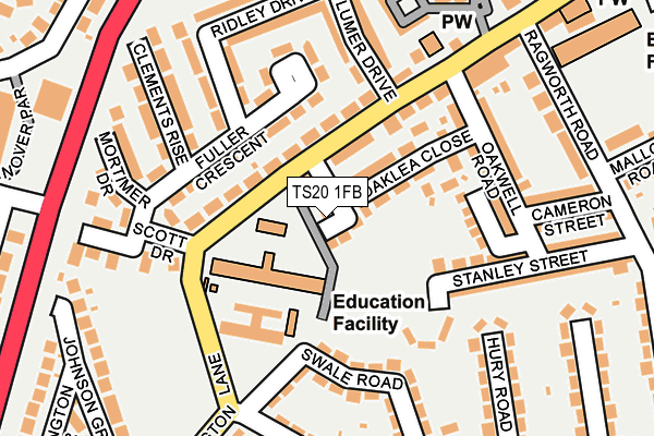 TS20 1FB map - OS OpenMap – Local (Ordnance Survey) TS20 1FB map - OS OpenMap – Local (Ordnance Survey)