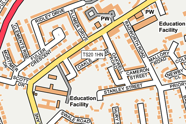 TS20 1HN map - OS OpenMap – Local (Ordnance Survey) TS20 1HN map - OS OpenMap – Local (Ordnance Survey)