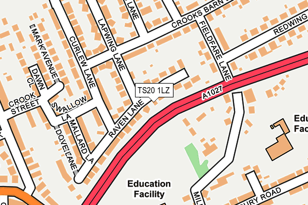 TS20 1LZ map - OS OpenMap – Local (Ordnance Survey) TS20 1LZ map - OS OpenMap – Local (Ordnance Survey)