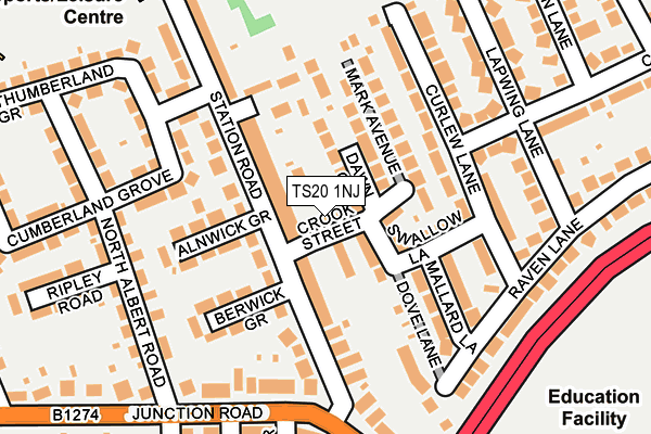TS20 1NJ map - OS OpenMap – Local (Ordnance Survey) TS20 1NJ map - OS OpenMap – Local (Ordnance Survey)