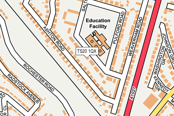 TS20 1QX map - OS OpenMap – Local (Ordnance Survey)