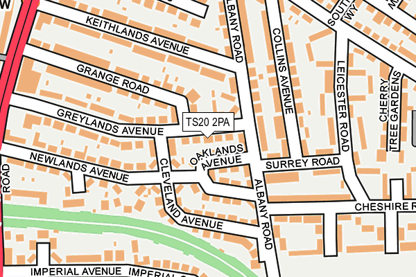 TS20 2PA map - OS OpenMap – Local (Ordnance Survey)