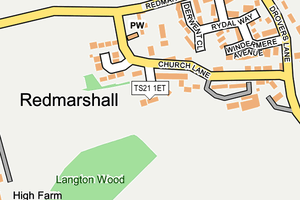 TS21 1ET map - OS OpenMap – Local (Ordnance Survey) TS21 1ET map - OS OpenMap – Local (Ordnance Survey)