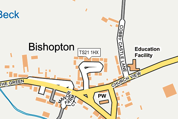TS21 1HX map - OS OpenMap – Local (Ordnance Survey) TS21 1HX map - OS OpenMap – Local (Ordnance Survey)