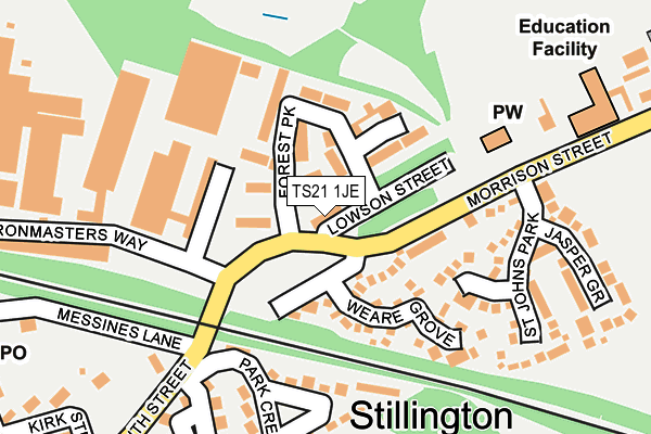 TS21 1JE map - OS OpenMap – Local (Ordnance Survey) TS21 1JE map - OS OpenMap – Local (Ordnance Survey)