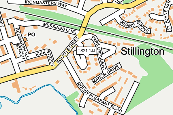 TS21 1JJ map - OS OpenMap – Local (Ordnance Survey)