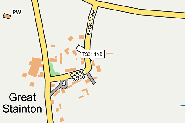 TS21 1NB map - OS OpenMap – Local (Ordnance Survey) TS21 1NB map - OS OpenMap – Local (Ordnance Survey)