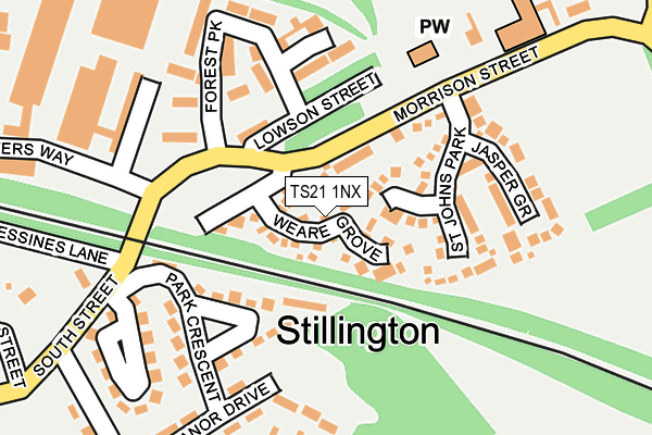 TS21 1NX map - OS OpenMap – Local (Ordnance Survey) TS21 1NX map - OS OpenMap – Local (Ordnance Survey)