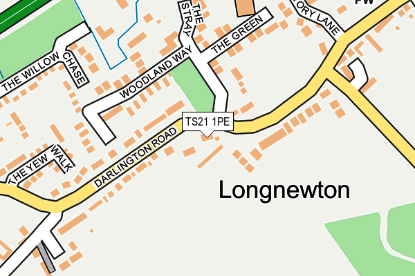 TS21 1PE map - OS OpenMap – Local (Ordnance Survey) TS21 1PE map - OS OpenMap – Local (Ordnance Survey)