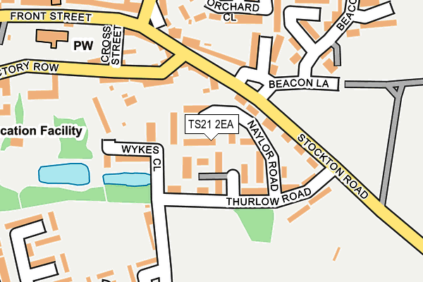 TS21 2EA map - OS OpenMap – Local (Ordnance Survey) TS21 2EA map - OS OpenMap – Local (Ordnance Survey)