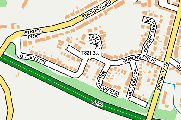 TS21 2JJ map - OS OpenMap – Local (Ordnance Survey) TS21 2JJ map - OS OpenMap – Local (Ordnance Survey)