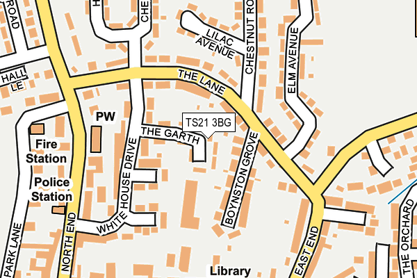 TS21 3BG map - OS OpenMap – Local (Ordnance Survey) TS21 3BG map - OS OpenMap – Local (Ordnance Survey)