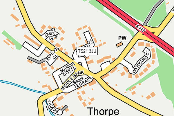 TS21 3JU map - OS OpenMap – Local (Ordnance Survey) TS21 3JU map - OS OpenMap – Local (Ordnance Survey)