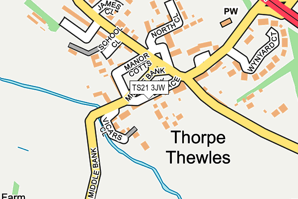 TS21 3JW map - OS OpenMap – Local (Ordnance Survey) TS21 3JW map - OS OpenMap – Local (Ordnance Survey)