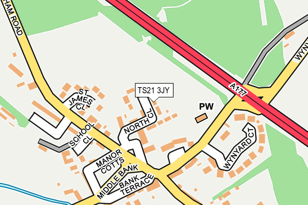 TS21 3JY map - OS OpenMap – Local (Ordnance Survey) TS21 3JY map - OS OpenMap – Local (Ordnance Survey)