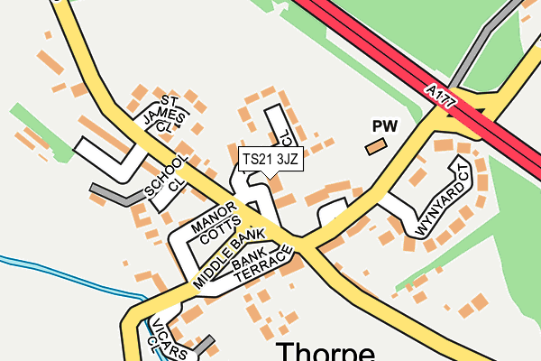TS21 3JZ map - OS OpenMap – Local (Ordnance Survey) TS21 3JZ map - OS OpenMap – Local (Ordnance Survey)