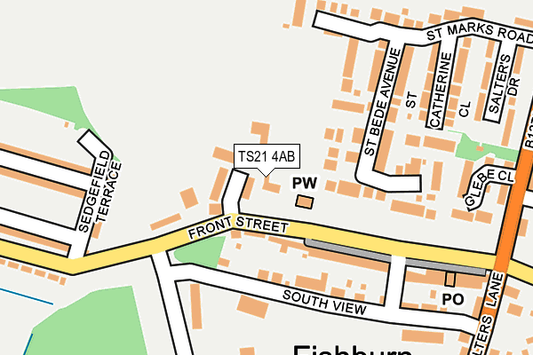 TS21 4AB map - OS OpenMap – Local (Ordnance Survey) TS21 4AB map - OS OpenMap – Local (Ordnance Survey)