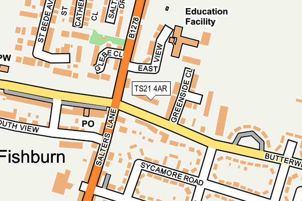 TS21 4AR map - OS OpenMap – Local (Ordnance Survey) TS21 4AR map - OS OpenMap – Local (Ordnance Survey)