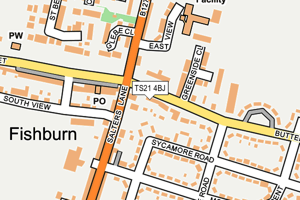 TS21 4BJ map - OS OpenMap – Local (Ordnance Survey) TS21 4BJ map - OS OpenMap – Local (Ordnance Survey)