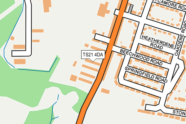 TS21 4DA map - OS OpenMap – Local (Ordnance Survey) TS21 4DA map - OS OpenMap – Local (Ordnance Survey)