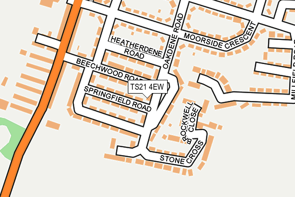 TS21 4EW map - OS OpenMap – Local (Ordnance Survey) TS21 4EW map - OS OpenMap – Local (Ordnance Survey)