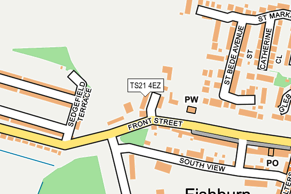 TS21 4EZ map - OS OpenMap – Local (Ordnance Survey) TS21 4EZ map - OS OpenMap – Local (Ordnance Survey)