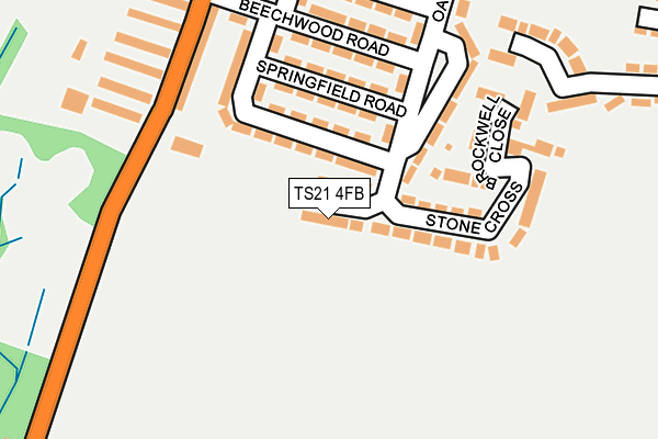 TS21 4FB map - OS OpenMap – Local (Ordnance Survey) TS21 4FB map - OS OpenMap – Local (Ordnance Survey)