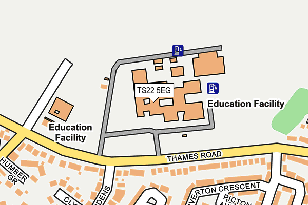 TS22 5EG map - OS OpenMap – Local (Ordnance Survey) TS22 5EG map - OS OpenMap – Local (Ordnance Survey)