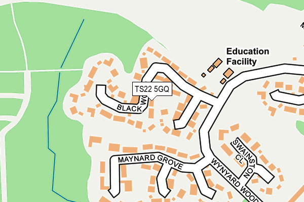 TS22 5GQ map - OS OpenMap – Local (Ordnance Survey)