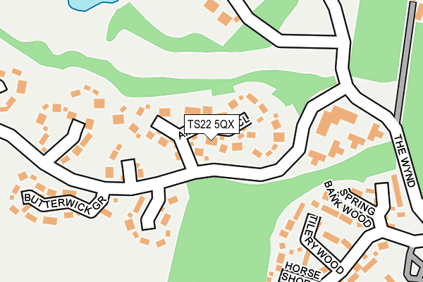 TS22 5QX map - OS OpenMap – Local (Ordnance Survey) TS22 5QX map - OS OpenMap – Local (Ordnance Survey)