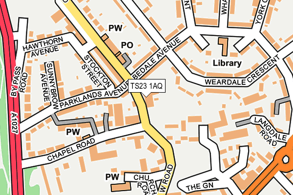 TS23 1AQ map - OS OpenMap – Local (Ordnance Survey) TS23 1AQ map - OS OpenMap – Local (Ordnance Survey)