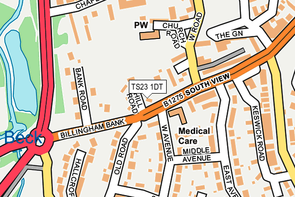 TS23 1DT map - OS OpenMap – Local (Ordnance Survey) TS23 1DT map - OS OpenMap – Local (Ordnance Survey)