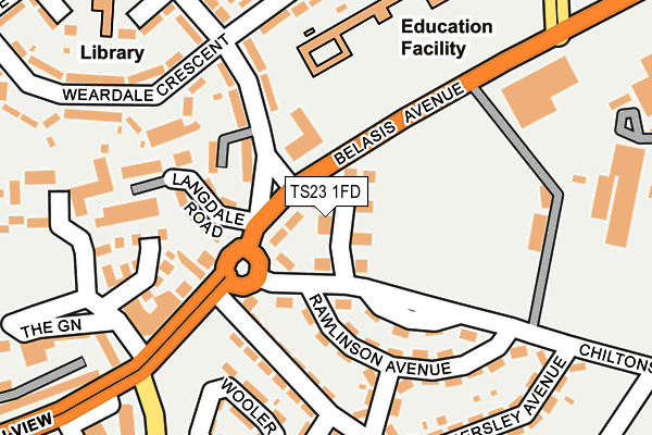 TS23 1FD map - OS OpenMap – Local (Ordnance Survey) TS23 1FD map - OS OpenMap – Local (Ordnance Survey)