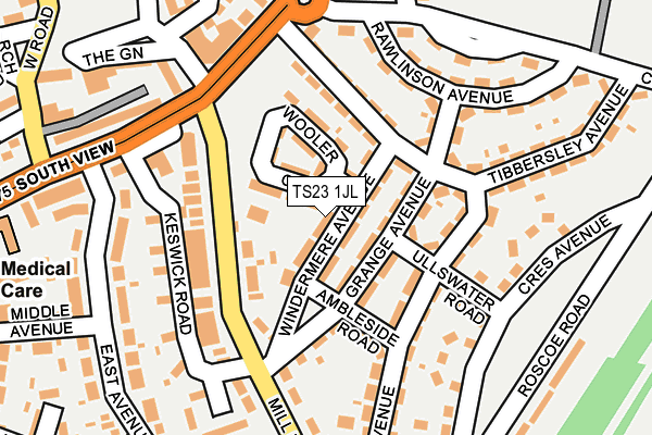 TS23 1JL map - OS OpenMap – Local (Ordnance Survey) TS23 1JL map - OS OpenMap – Local (Ordnance Survey)
