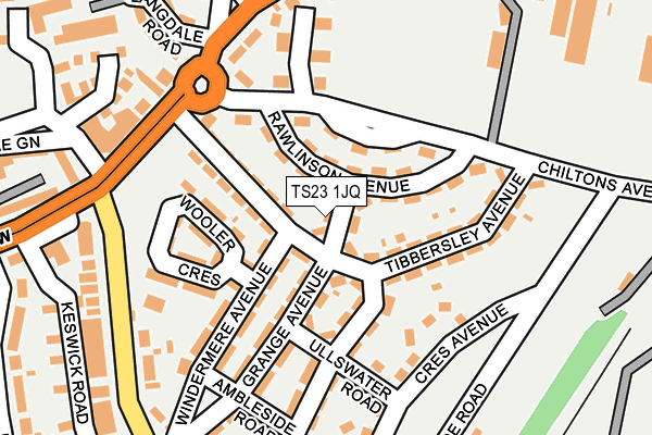 TS23 1JQ map - OS OpenMap – Local (Ordnance Survey)