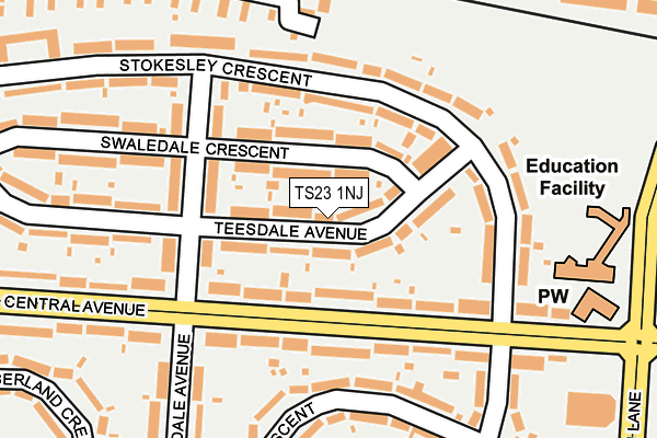 TS23 1NJ map - OS OpenMap – Local (Ordnance Survey) TS23 1NJ map - OS OpenMap – Local (Ordnance Survey)