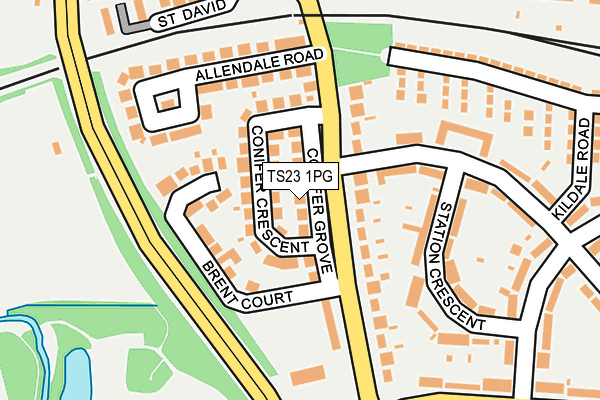 TS23 1PG map - OS OpenMap – Local (Ordnance Survey) TS23 1PG map - OS OpenMap – Local (Ordnance Survey)