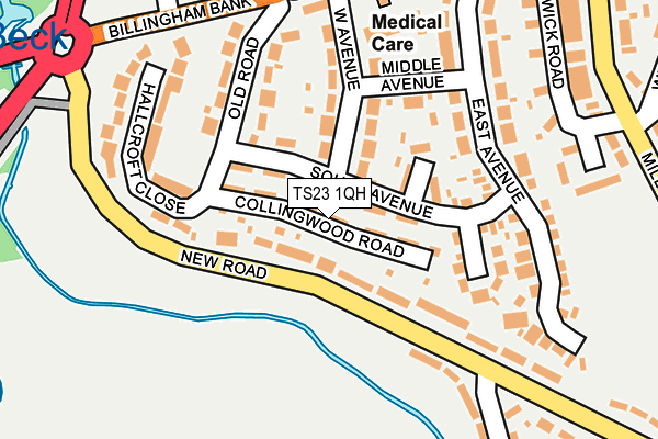 TS23 1QH map - OS OpenMap – Local (Ordnance Survey) TS23 1QH map - OS OpenMap – Local (Ordnance Survey)