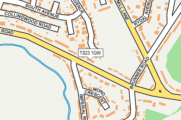 TS23 1QW map - OS OpenMap – Local (Ordnance Survey) TS23 1QW map - OS OpenMap – Local (Ordnance Survey)